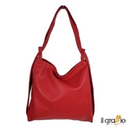 Borsa a spalla trasformabile in zaino.  Vera pelle. Made in Italy.