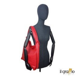 Borsa a spalla trasformabile in zaino.  Vera pelle. Made in Italy.