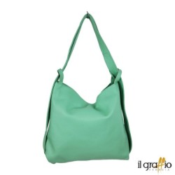 Borsa a spalla trasformabile in zaino.  Vera pelle. Made in Italy.