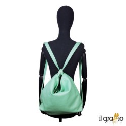 Borsa a spalla trasformabile in zaino.  Vera pelle. Made in Italy.
