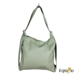 Borsa a spalla trasformabile in zaino.  Vera pelle. Made in Italy.