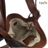 Borsa a spalla trasformabile in zaino.  Vera pelle. Made in Italy.