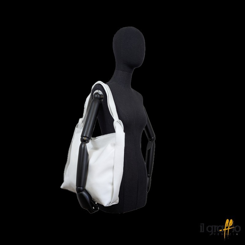 Borsa a spalla trasformabile in zaino.  Vera pelle. Made in Italy.