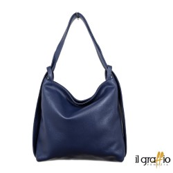 Borsa a spalla trasformabile in zaino.  Vera pelle. Made in Italy.