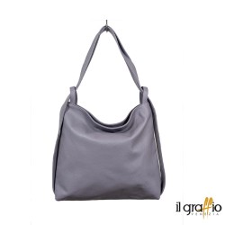 Borsa a spalla trasformabile in zaino.  Vera pelle. Made in Italy.