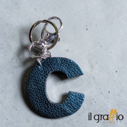 Portachiavi Lettera C in Pelle - Il Graffio Venezia