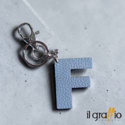 Leather Keychain Letter F  - Il Graffio Venezia