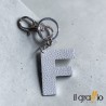 Portachiavi Lettera F in Pelle - Il Graffio Venezia