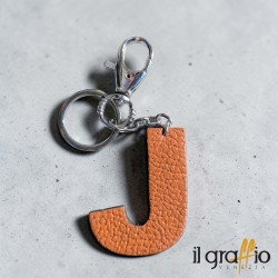 Portachiavi Lettera J in Pelle - Il Graffio Venezia