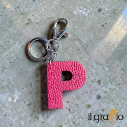 Portachiavi Lettera P in Pelle - Il Graffio Venezia