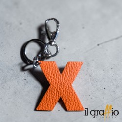 Leather Keychain Letter  X - Il Graffio Venezia