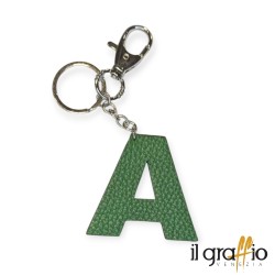 Leather Keychain Letter A