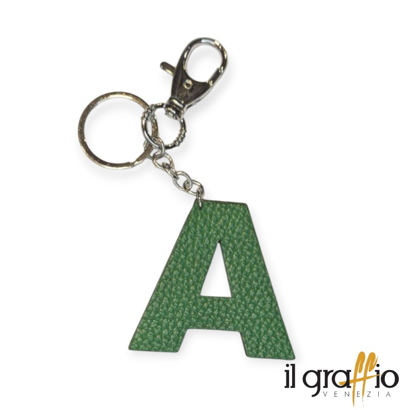 Portachiavi Lettera A in Pelle